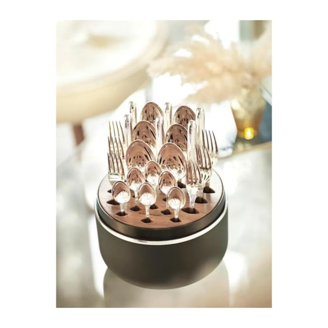 Robbe & Berking The Box - Belvedere 925 Sterlingsilber inkl. 24-tlg Besteckset Frozen Black