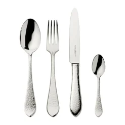 Besteck Set 6 Personen<Robbe & Berking The Box - Martelé 150 g versilbert inkl. 24-tlg Besteckset