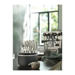 Versilbertes Besteck|Echtsilber Besteck<Robbe & Berking The Box - Riva 150 g versilbert inkl. 24-tlg Besteckset Frozen Black