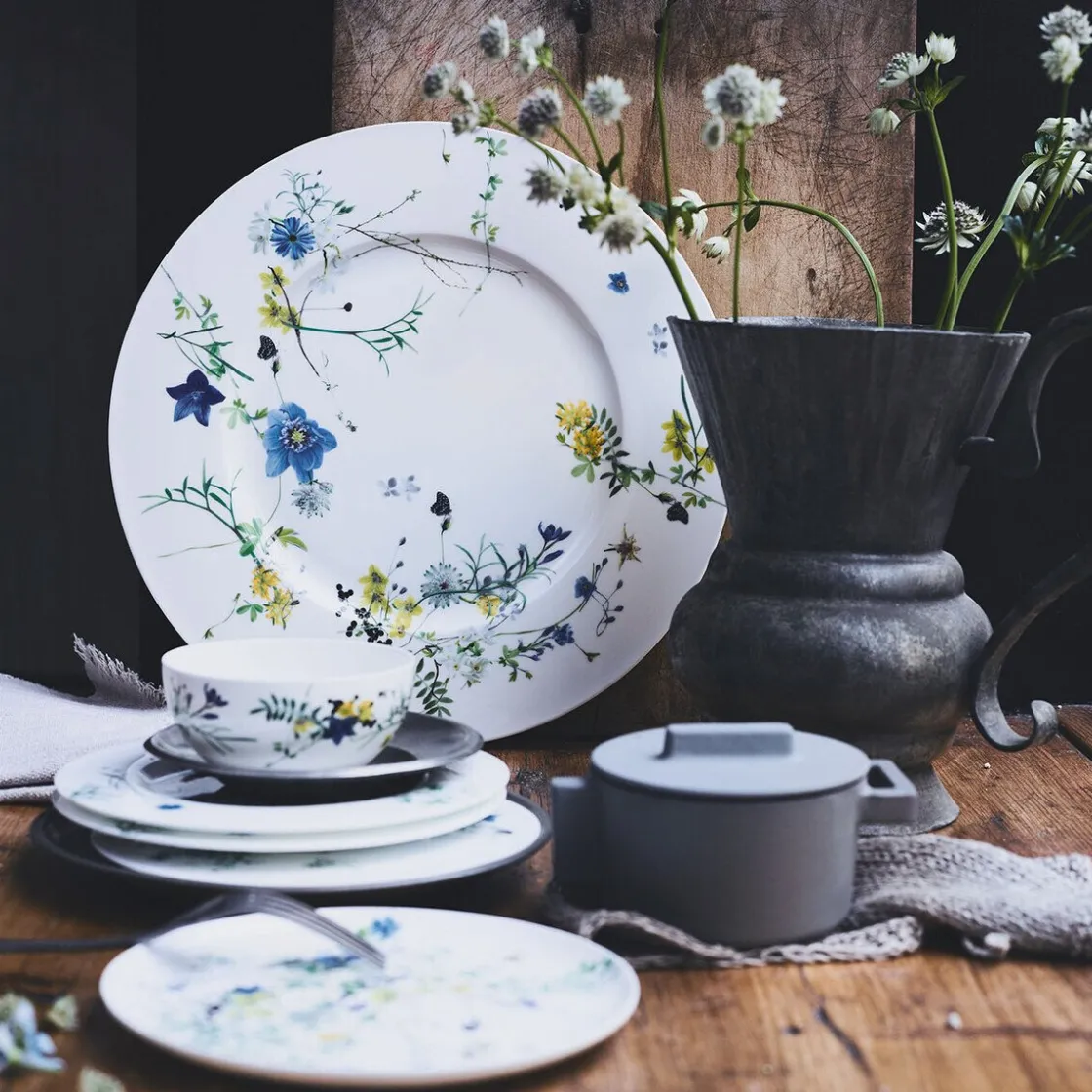 Frühstücksteller<Rosenthal Frühstücksteller 19cm Fahne Brillance Fleurs des Alpes