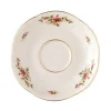 Rosenthal Kaffee-Untertasse 14 cm Sanssoucci Elfenbein Moosrose neu Poliergold Ramona