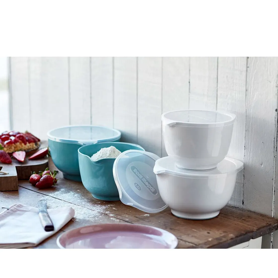 Backzubehör|Kochwelt Entdecken<Rosti Rührschüssel-Set 4-tlg. Margrethe New Weiß