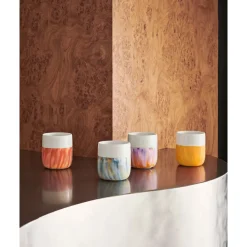 Royal Copenhagen Becher 0,35 l Contrast Gerippt Fiery Yellow