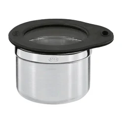 Rösle Dose Ø 8cm Höhe 6cm Edelstahl m. Frischhaltedeckel