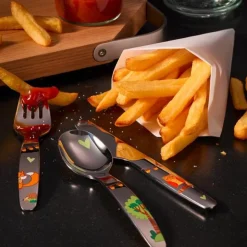 Kinderbesteck|Weihnachten<Rösle Kinderbesteck 4-tlg. Waldfreunde Edelstahl 18/10