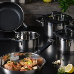 Rösle Kochtopf 20cm mit Silikonranddeckel SILENCE PRO