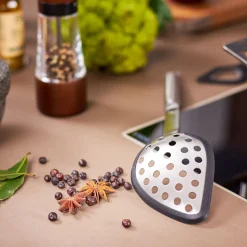 Rösle Multifunktionslöffel Rundgriff mit Silikonrand 34,5cm