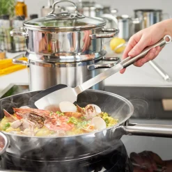 Rösle Pfannenwender Rundgriff mit Silikonrand 35,5cm