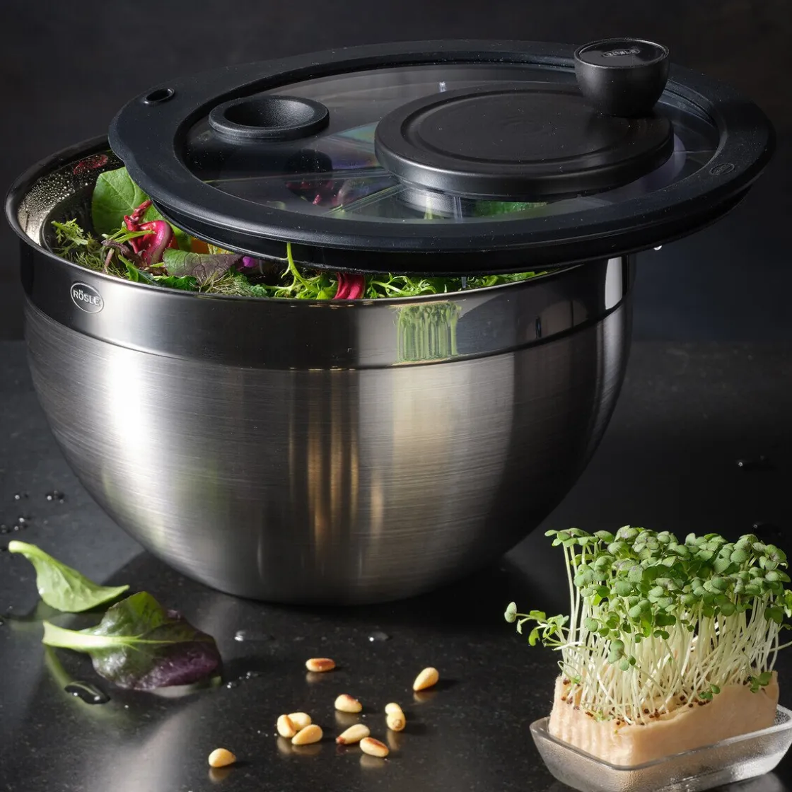 Essentials<Rösle Salatschleuder 24 cm edelstahl