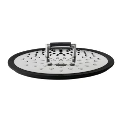 Kochwelt Entdecken|Deckel<Rösle Spritzschutz Silence Edelstahl / Silikon für 24 und 28cm