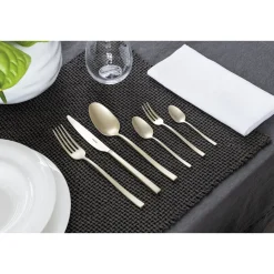 Besteck Set 6 Personen|Sommertafel<Sambonet Besteck-Set 24-tlg. Rock Antique PVD Champagne