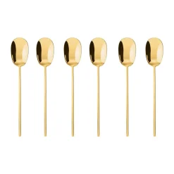 Kaffee- Und Teelöffel|Kaffee- Und Teelöffel<Sambonet Espressolöffel 6er-Set 100 Mirror PVD Gold