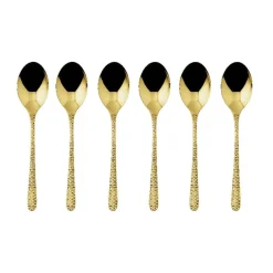 Sambonet Espressolöffel 6er-Set Venezia Mirror PVD Gold