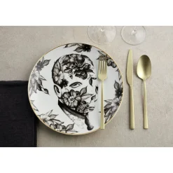 Sambonet Kuchengabel 6 St. Rock Antique Edelst./PVD Champagne