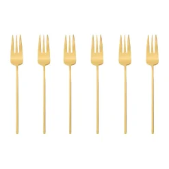 Sambonet Kuchengabel 6er-Set 100 Mirror PVD Gold