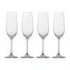 Silvesterparty<Schott Zwiesel Sektglas 4er-Set Forté mit Moussierpunkt klar