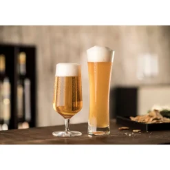 Weizenglas<Schott Zwiesel Weizenbierglas groß 4er-Set Beer Basic mit Moussierpunkt klar