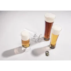 Schott Zwiesel Weizenbierglas klein 4er-Set Beer Basic mit Moussierpunkt klar