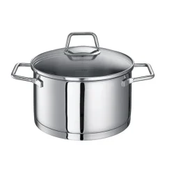 Kochwelt Entdecken|Töpfe<Schulte-Ufer Fleischtopf 20 cm Edelstahl Wega mit Glasdeckel