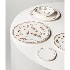 Frühstücksteller<Serax Frühstücksteller 20 cm Midnight Flowers Mirtillo Nude