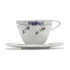 Kaffeetassen<Serax Kaffeetasse mit Untere 11 cm Midnight Flowers Anemone Milk Mauve