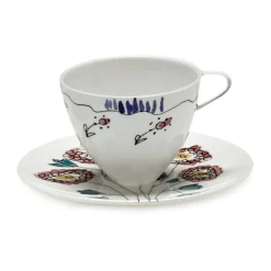 Kaffeetassen<Serax Kaffeetasse mit Untere 11 cm Midnight Flowers Anemone Milk Mauve