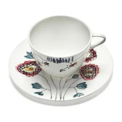 Kaffeetassen<Serax Kaffeetasse mit Untere 11 cm Midnight Flowers Anemone Milk Mauve