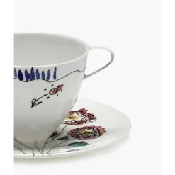 Kaffeetassen<Serax Kaffeetasse mit Untere 11 cm Midnight Flowers Anemone Milk Mauve
