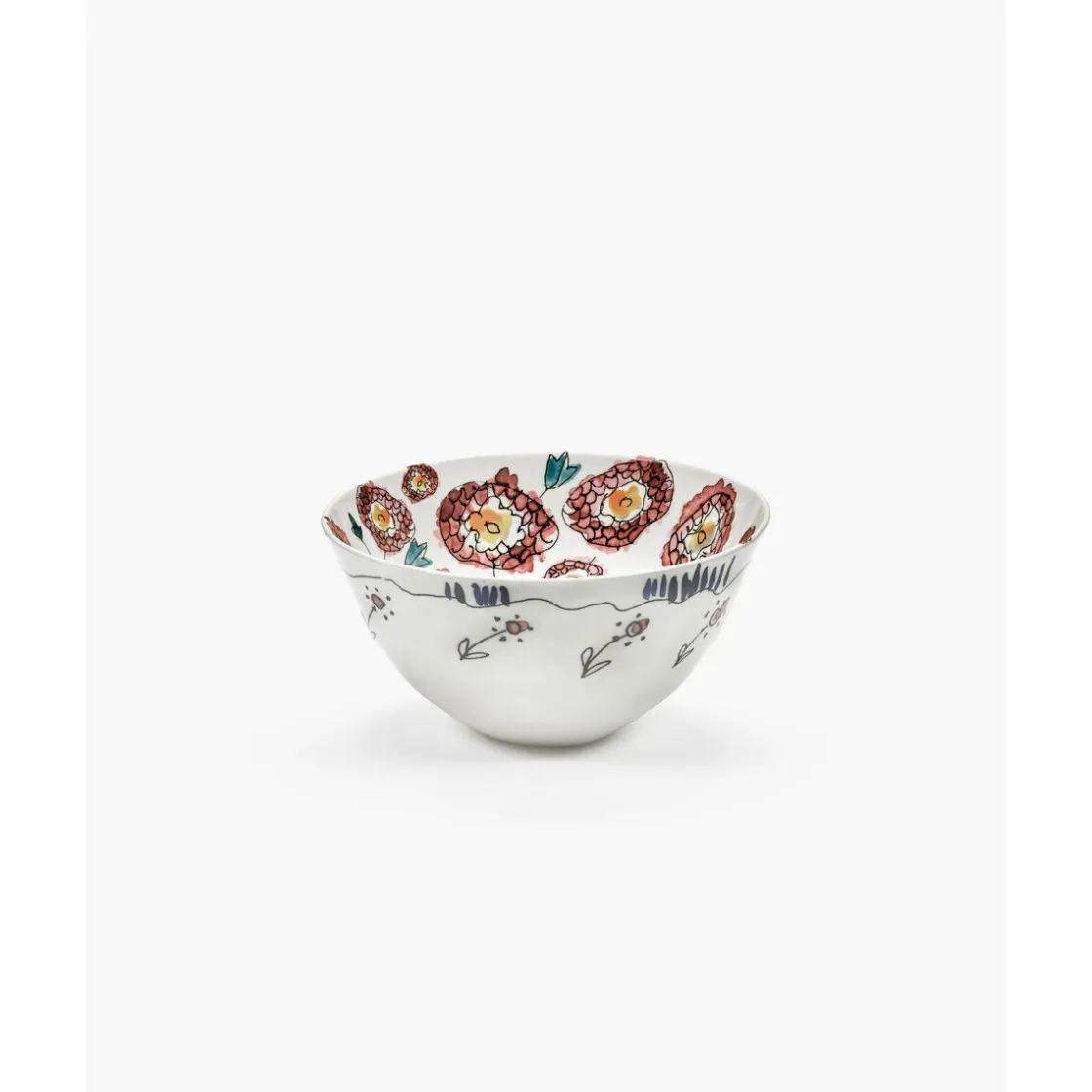 Serax Servierschüssel 22 cm Midnight Flowers Anemone Milk