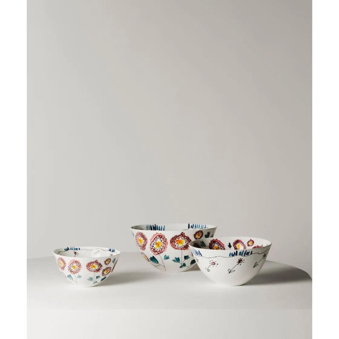 Serax Servierschüssel 22 cm Midnight Flowers Anemone Milk