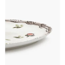 Speiseteller<Serax Teller °2 35x22 cm Midnight Flowers Mirtillo Nude