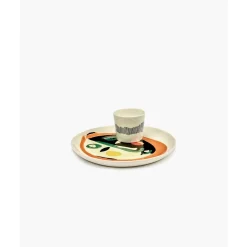 Serax Vorspeisenteller mit Gesicht 1 22 cm Feast bunt