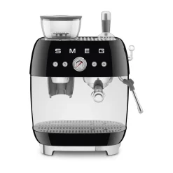 Essentials|Espressomaschinen<Smeg Espressomaschine mit Mahlwerk EGF03 2 Tassen 1650 50’s Style schwarz