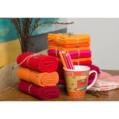 Küchentextil<Solwang Wischtücher 3er-Pack rot kombi