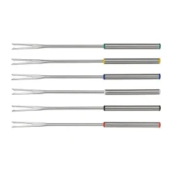 Fondue|Weihnachten<Spring Fleischfonduegabeln 6er-Set Fun silber