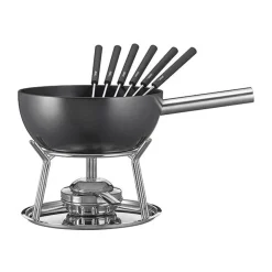 Kochwelt Entdecken<Spring Fonduegarnitur 23 cm Aluminium Induktion schwarz