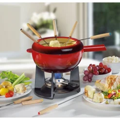 Spring Fondue-Garnitur 12-tlg. Saas-Fee rot