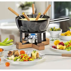 Kochwelt Entdecken<Spring Käsefonduegarnitur 23 cm Lausanne schwarz