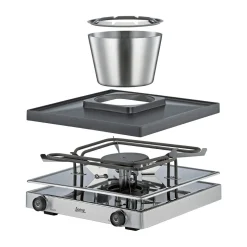 Winterküche<Spring Raclette/Fondue für 8 31x34x17 cm Classic edelstahl
