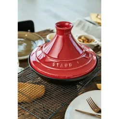 Kochwelt Entdecken<Staub Tajine 28 cm kirschrot