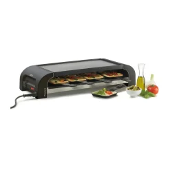 Stöckli Raclette PizzaGrill für 8 59x23x13 cm anthrazit