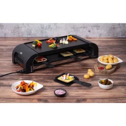 Stöckli Raclette PizzaGrill für 8 59x23x13 cm anthrazit