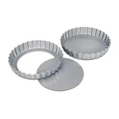 Backformen|Kochwelt Entdecken<Städter Tarteform mit Hebeboden 2er-Set We love baking silber