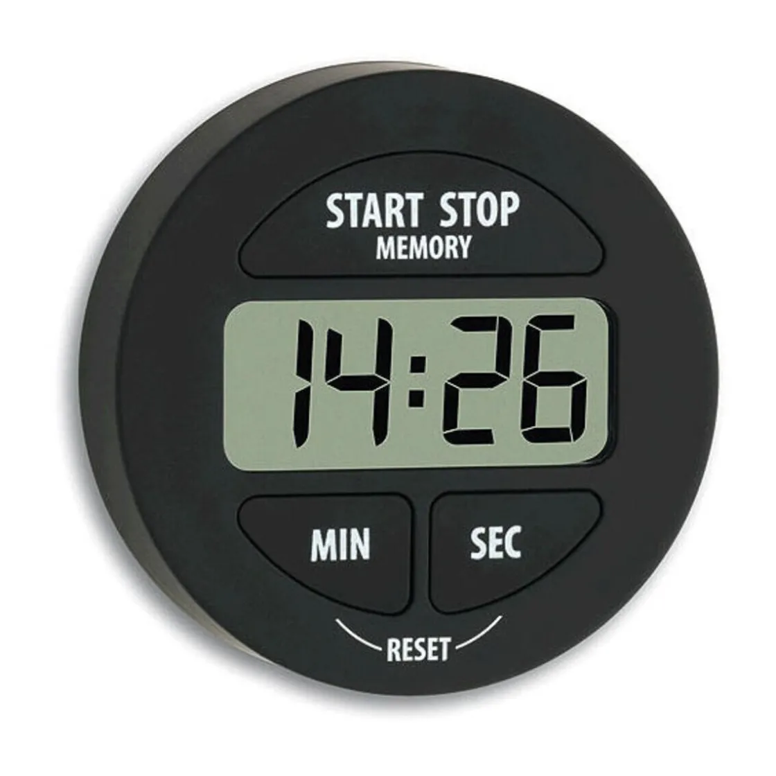 TFA Dostmann Timer mit Stoppuhr 6 cm schwarz