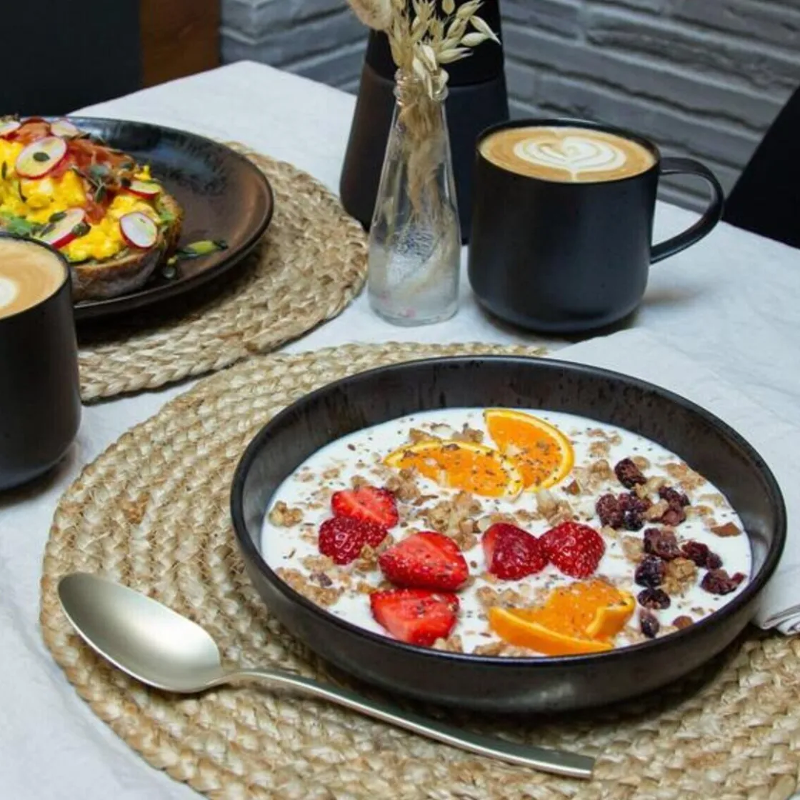 Schalen<Tischwelt Schale 21 cm Java schwarz