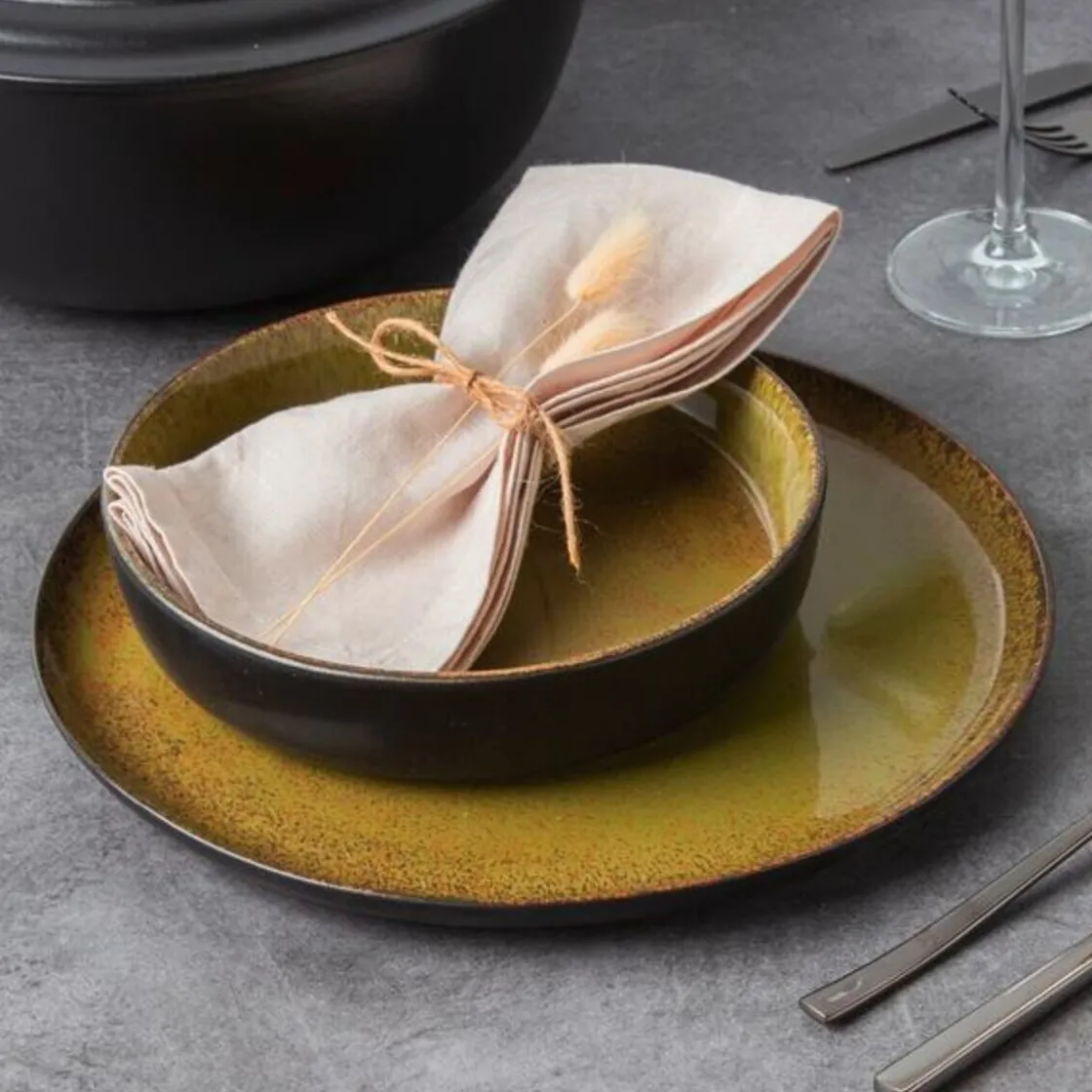 Tischwelt Schale 19 cm Marrakesch Olive