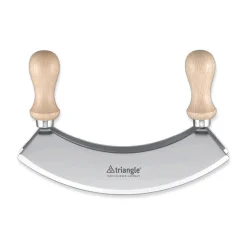 Kräutergarten<Triangle Wiegemesser zweischneidig 17,5 cm Holz farblos