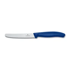 Messer & Co. Entdecken<Victorinox Tomaten- und Tafelmesser 11 cm Wellenschliff Swiss Classic blau