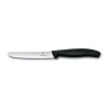 Salat Zubehör|Messer & Co. Entdecken<Victorinox Tomaten- und Tafelmesser 11 cm Wellenschliff Swiss Classic schwarz