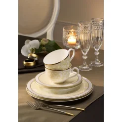 Villeroy & Boch Dessert-/Vorspeisengabel 18 cm Ella Edelstahl teilvergoldet